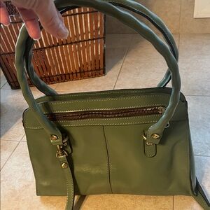 Patricia Nash Green Satchel Bag